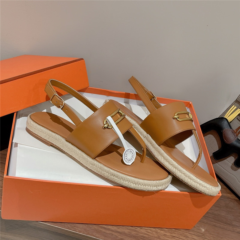 hermes knitted flat sandals