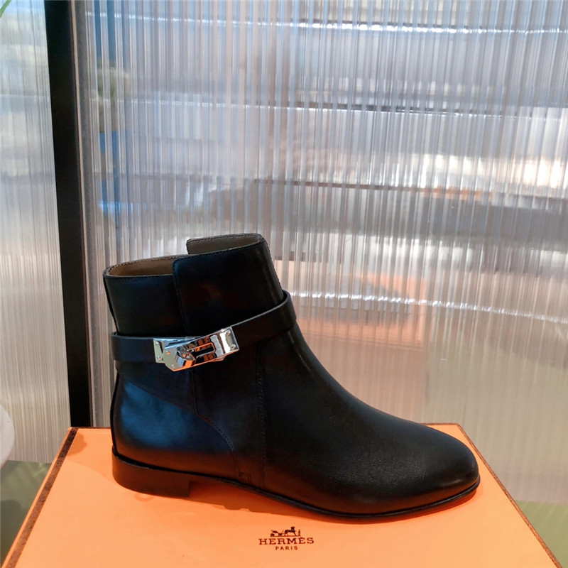 hermes kelly buckle ankle boots
