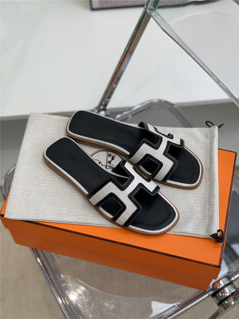 hermes flat slippers womens
