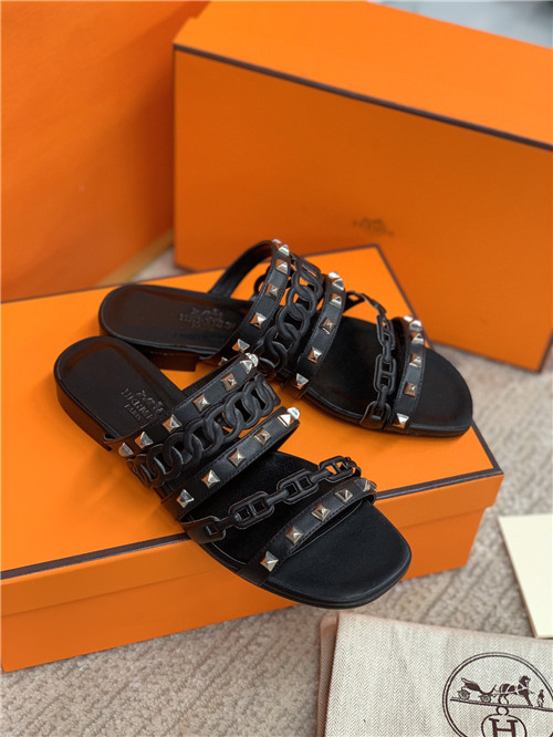 hermes flat slippers womens