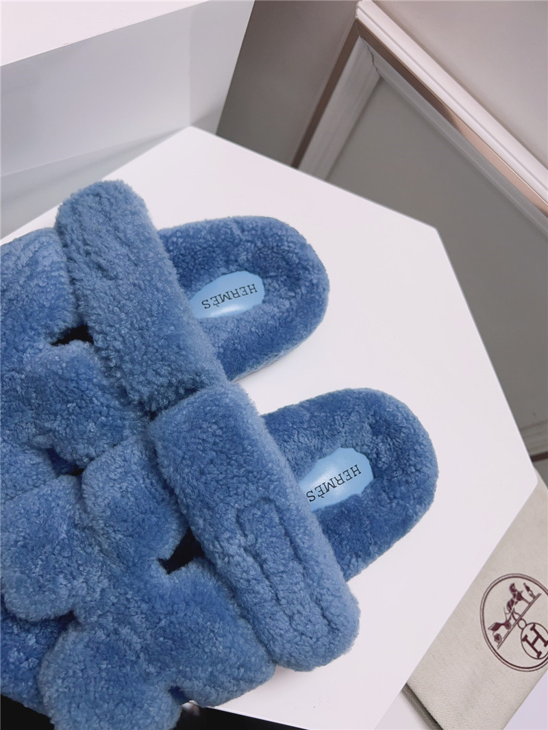 Hermès second uncle shoe hair slippers