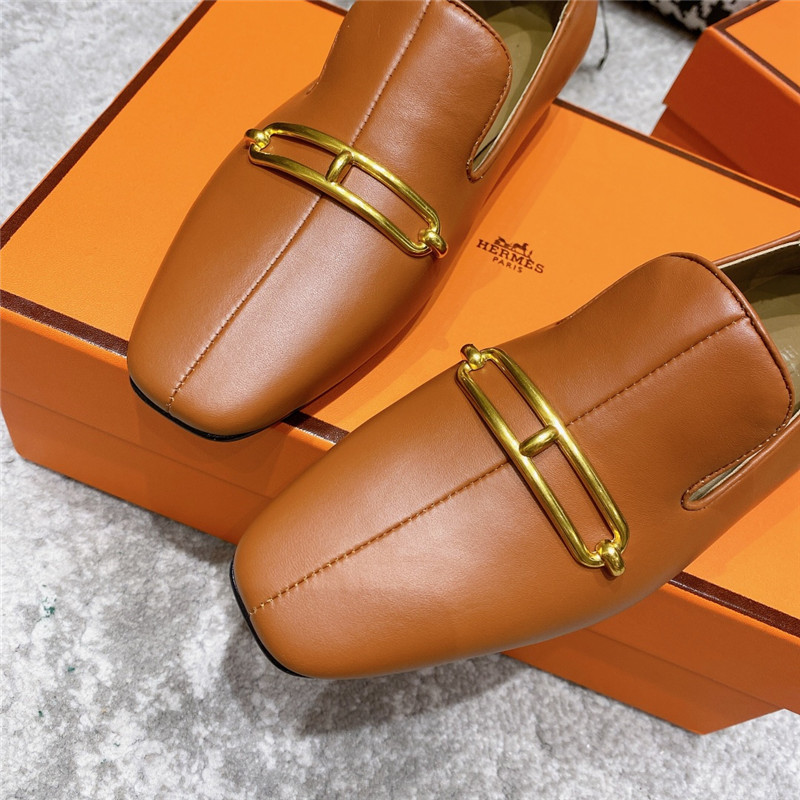 hermes muller flat shoes