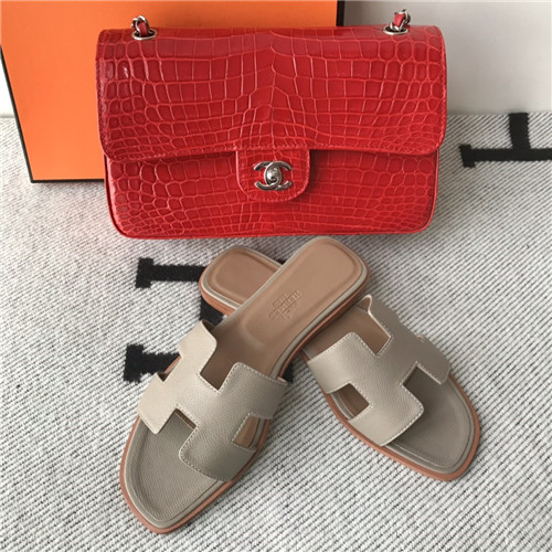 hermes flat slippers womens