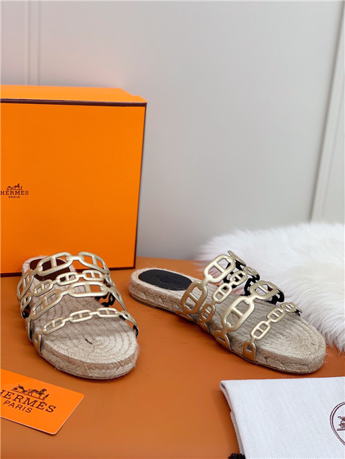 hermes flat slippers