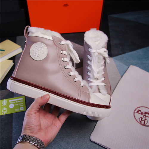 Hermes Birkin Replica wool high-top shoes