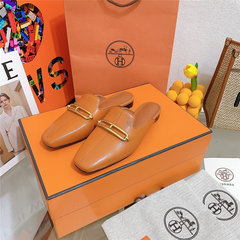 hermes flat slippers