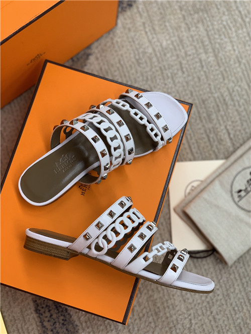 hermes flat slippers womens