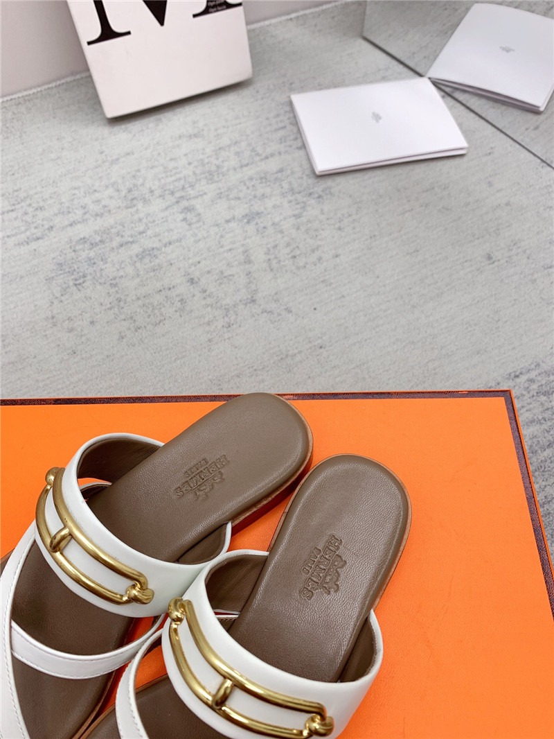 hermes flat slippers