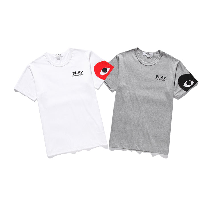 Play Comme Des Garcons Half Red Heart T Shirt 2321