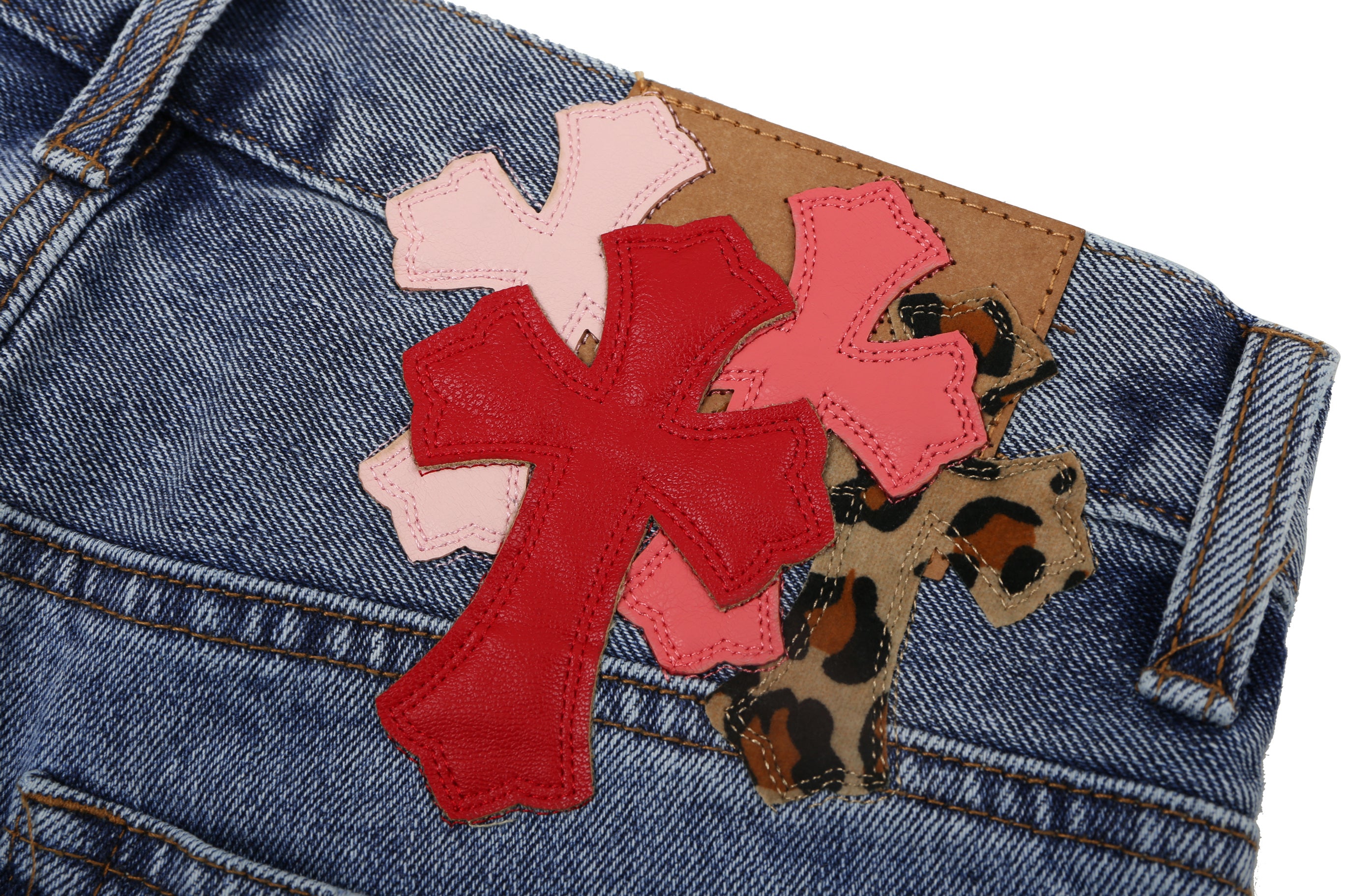 Chrome Hearts Replica Cross Flare Denim