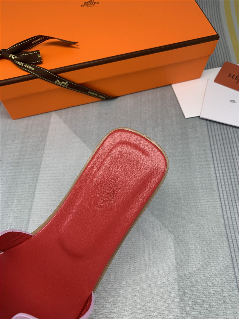 hermes flat H slippers womens