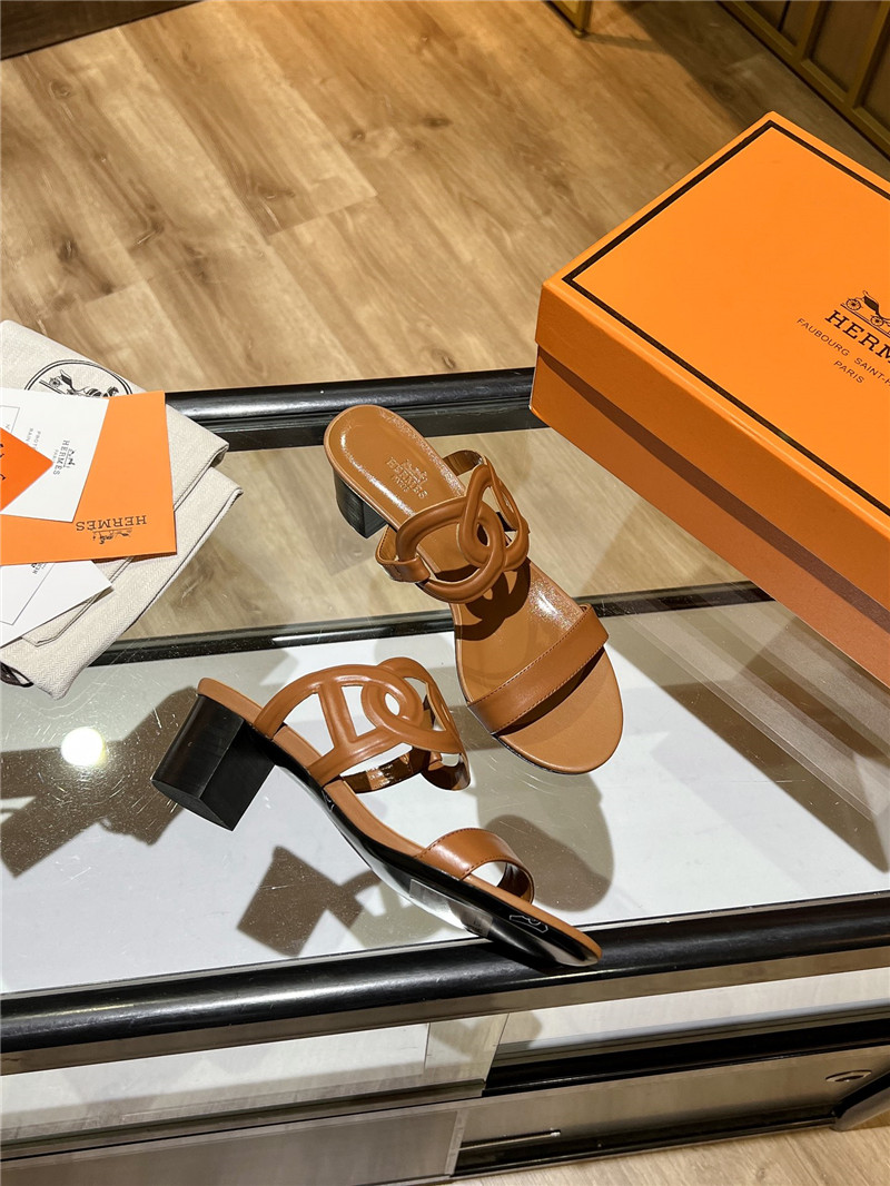 Hermes Sandals Dupe chunky heel sandals