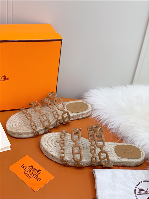 hermes flat slippers