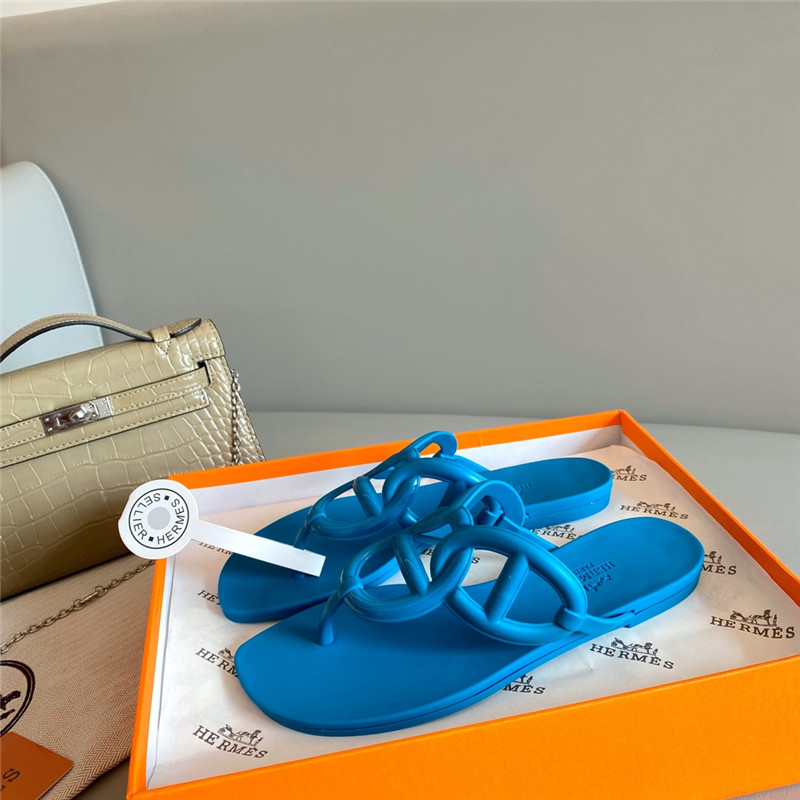 Hermès new pig nose chain flip flops