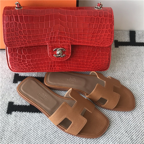 hermes flat slippers womens