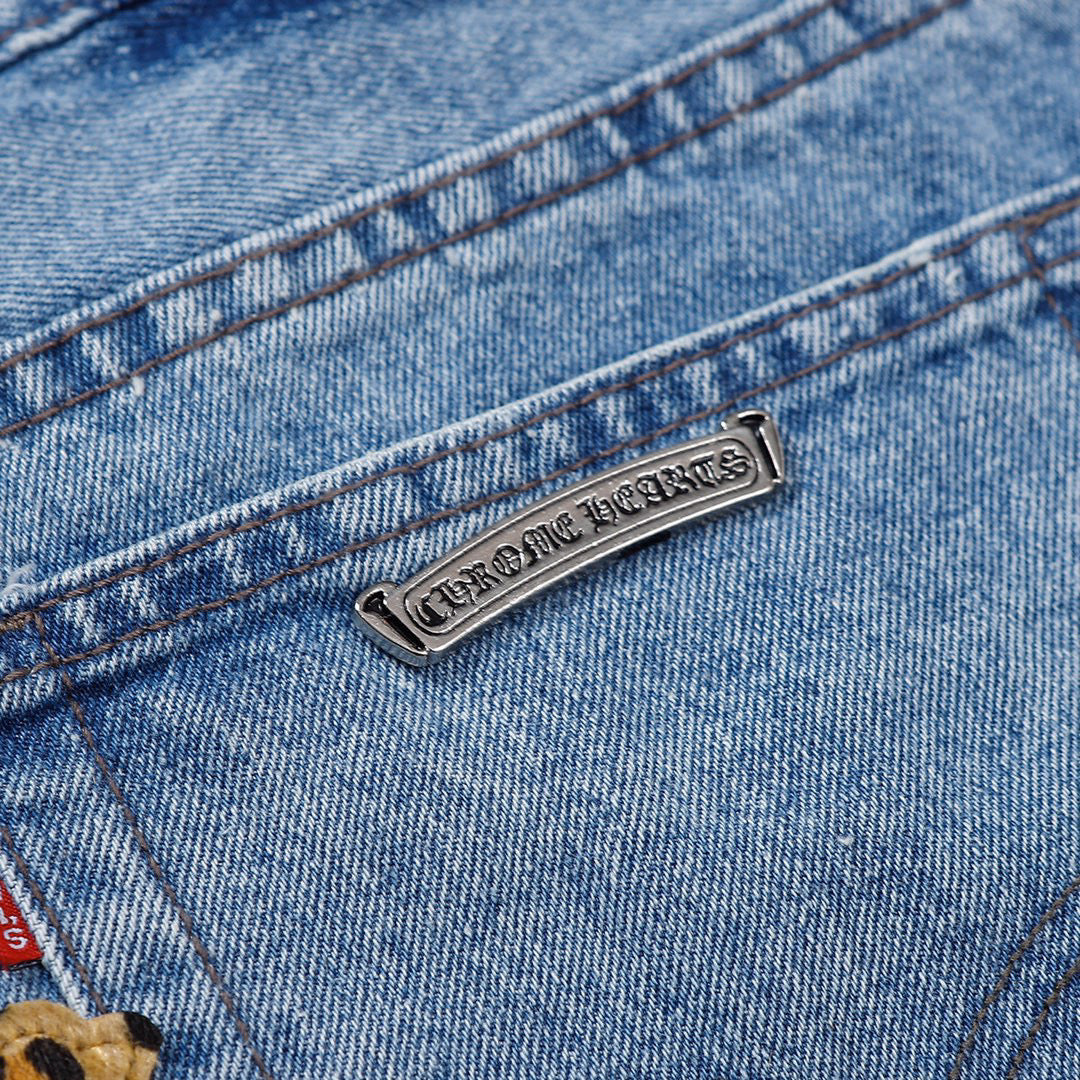 Chrome Hearts Replica Cheetah Cross Denim