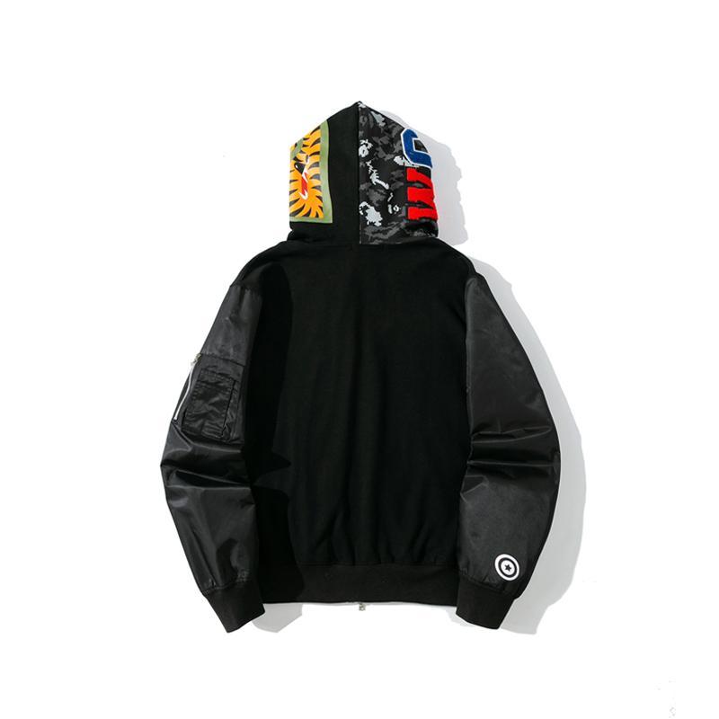 BAPE Digital Camo Military Shark Full Zip Hoodie