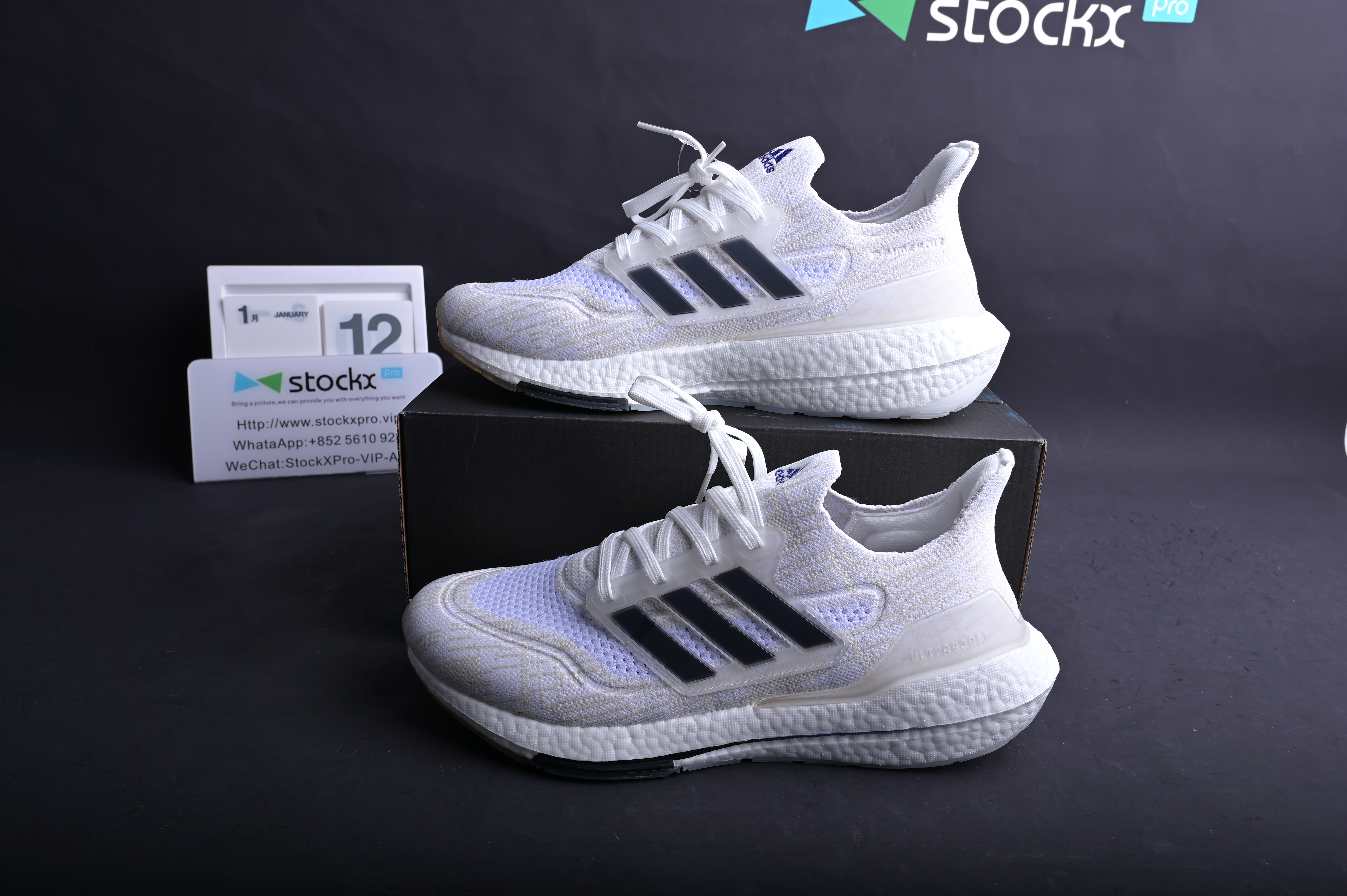 adidas Ultra Boost 21 Primeblue Non Dyed Black Stripes (W) FY0837