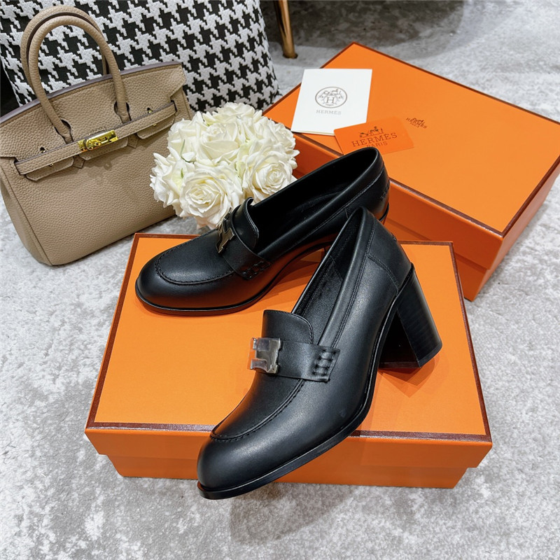 hermes dauphine mid heel mules