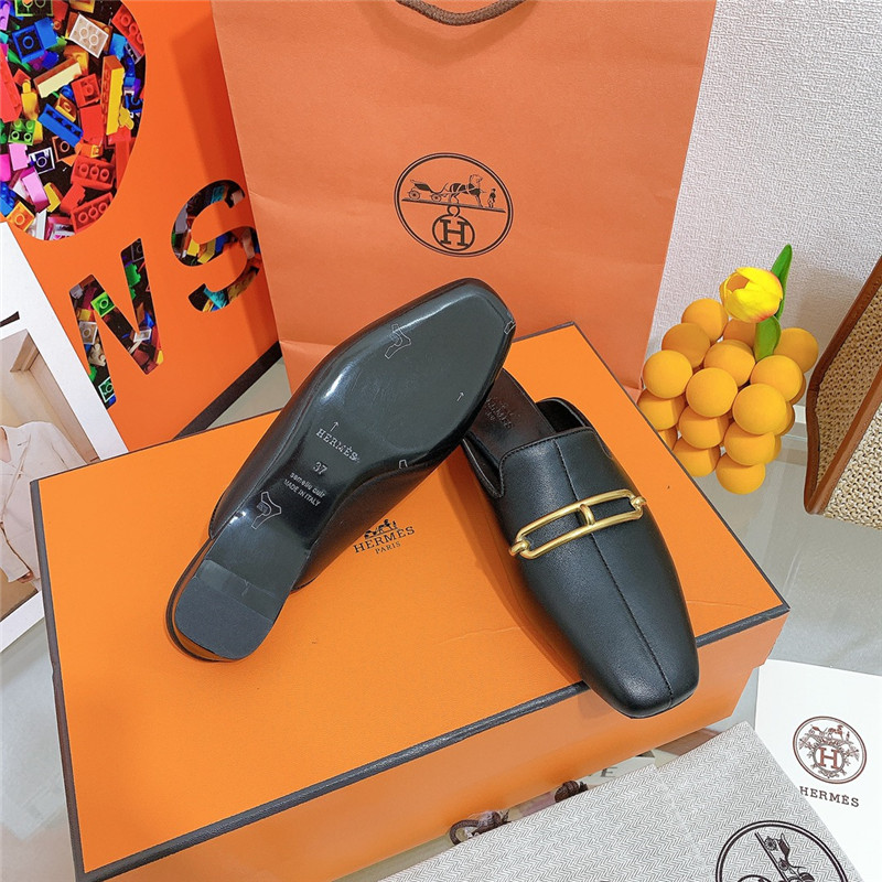 hermes flat slippers