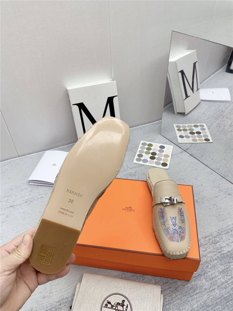hermes loafer slippers