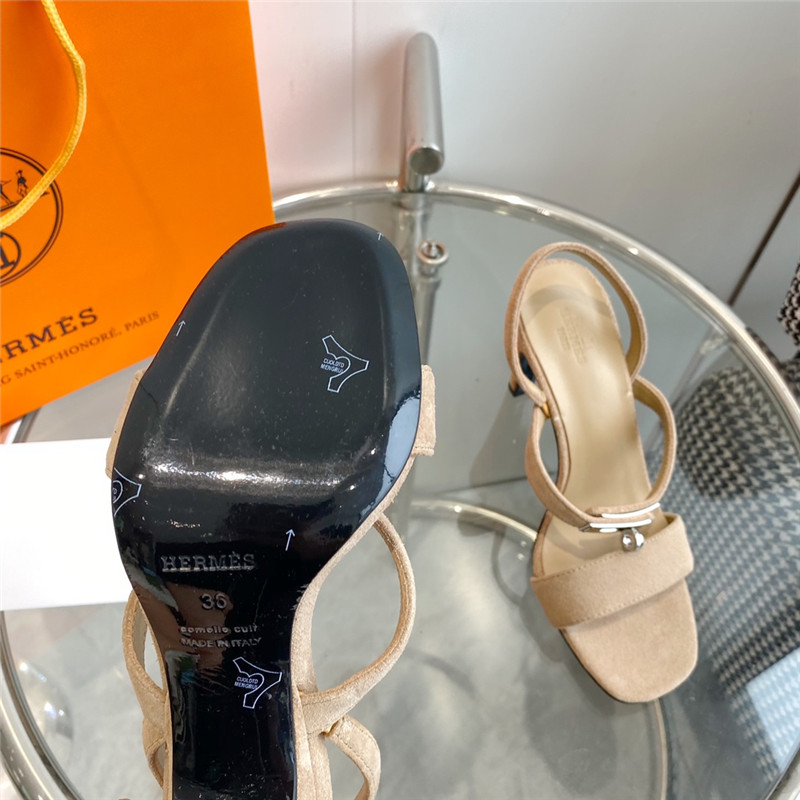 Hermès Glamor Kelly buckle high-heeled sandals