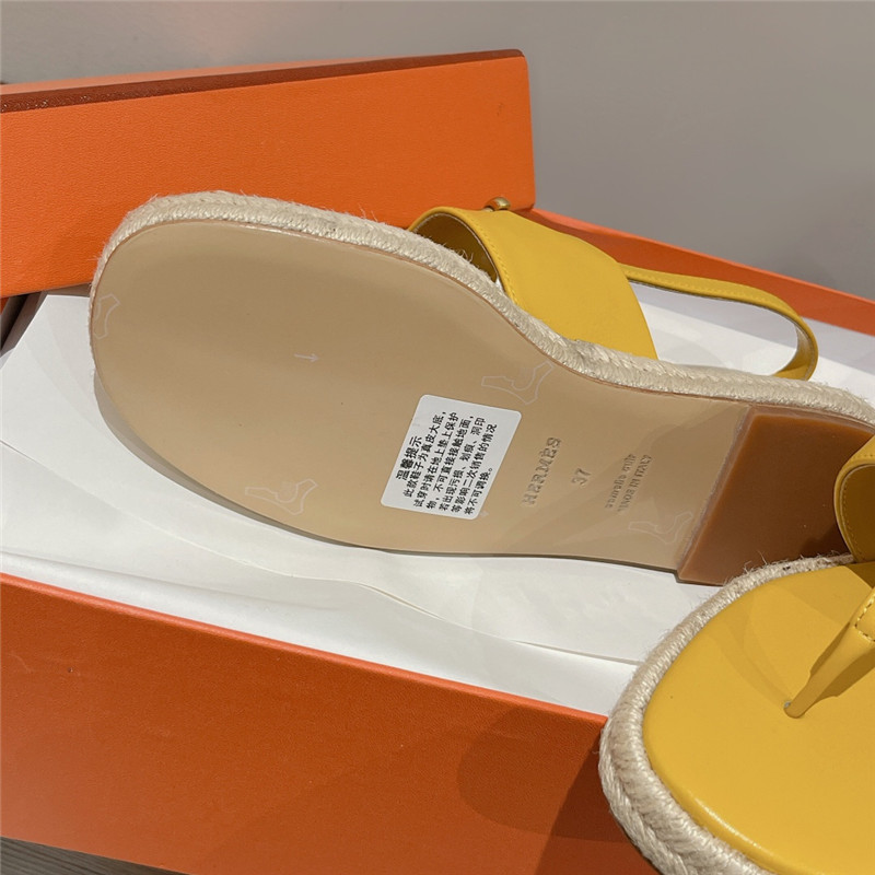 hermes knitted flat sandals