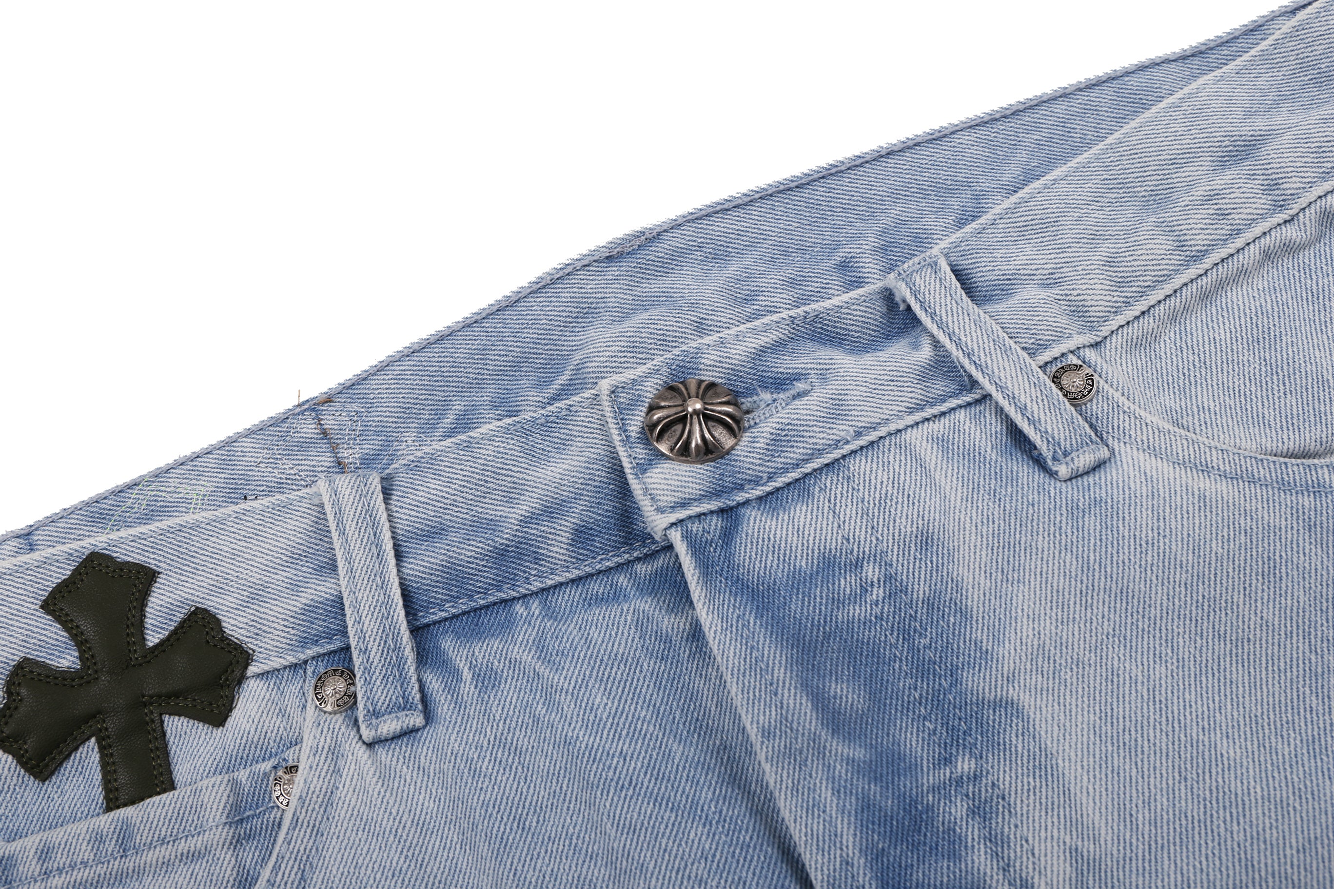 Chrome Hearts Replica Cross Flare Denim