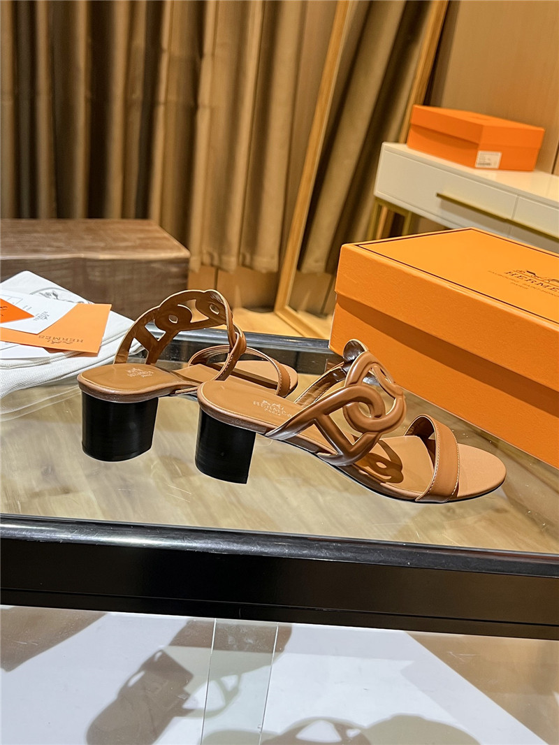 Hermes Sandals Dupe chunky heel sandals