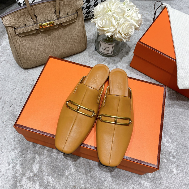 hermes muller flat slippers