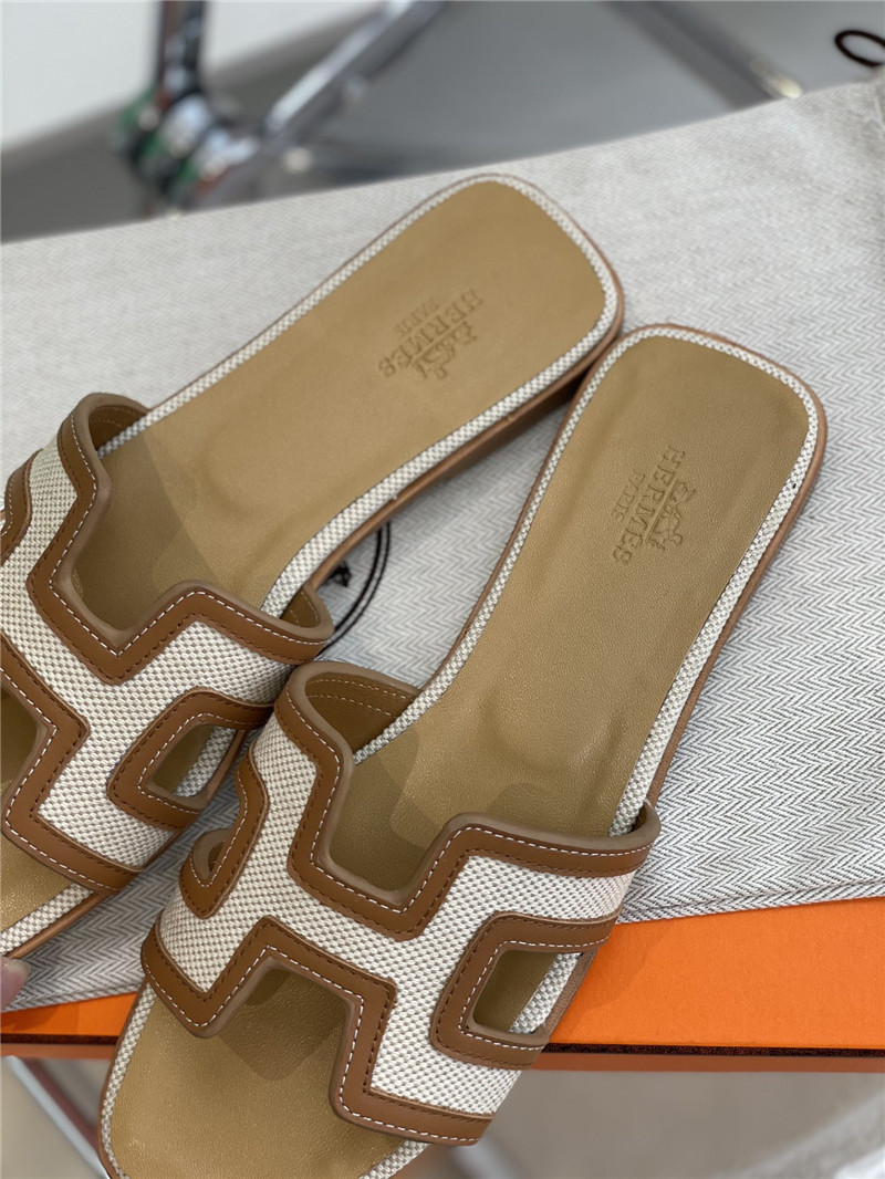 hermes flat slippers womens
