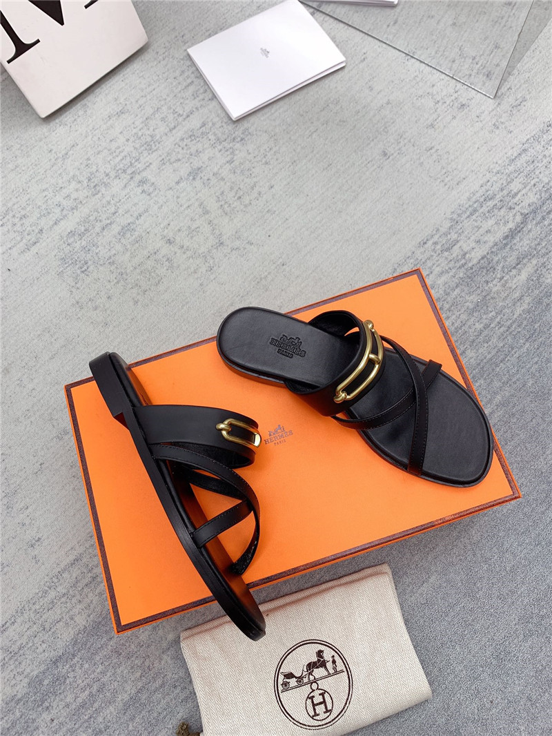 hermes flat slippers