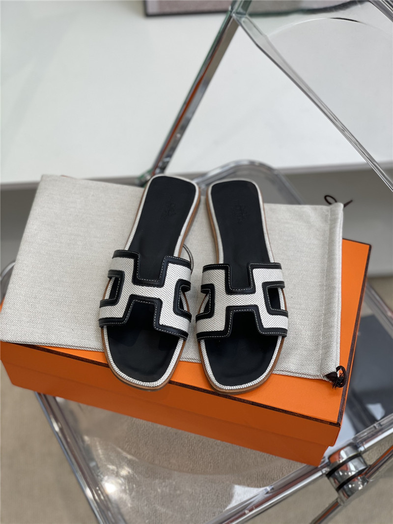 hermes flat slippers womens