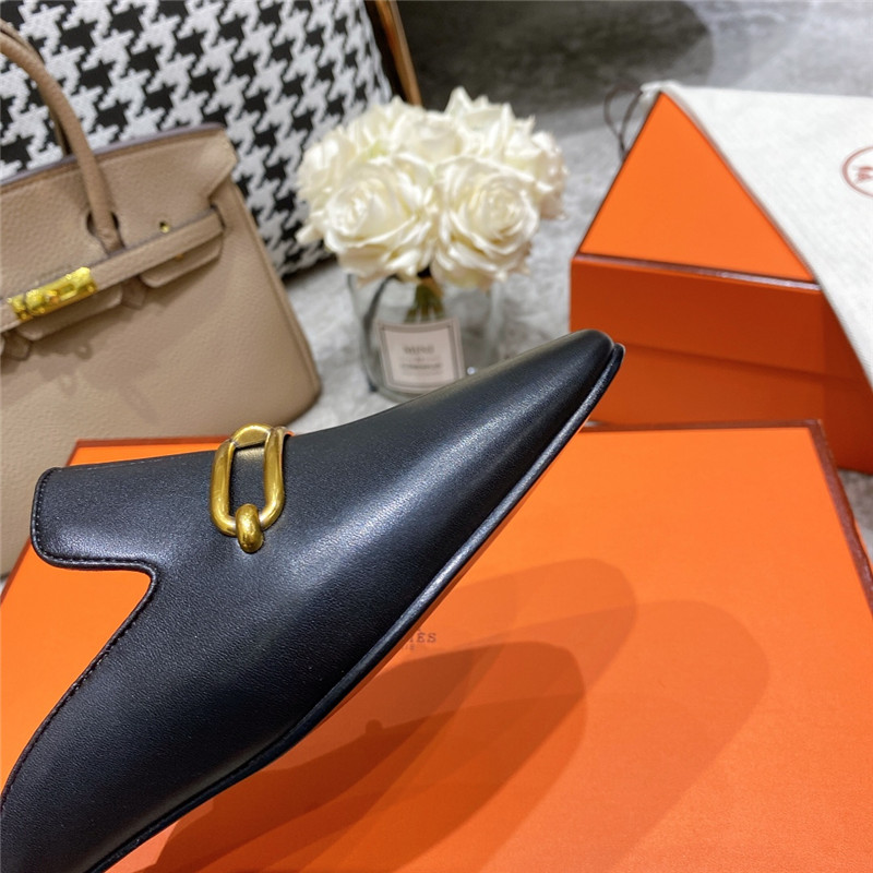 hermes muller flat slippers