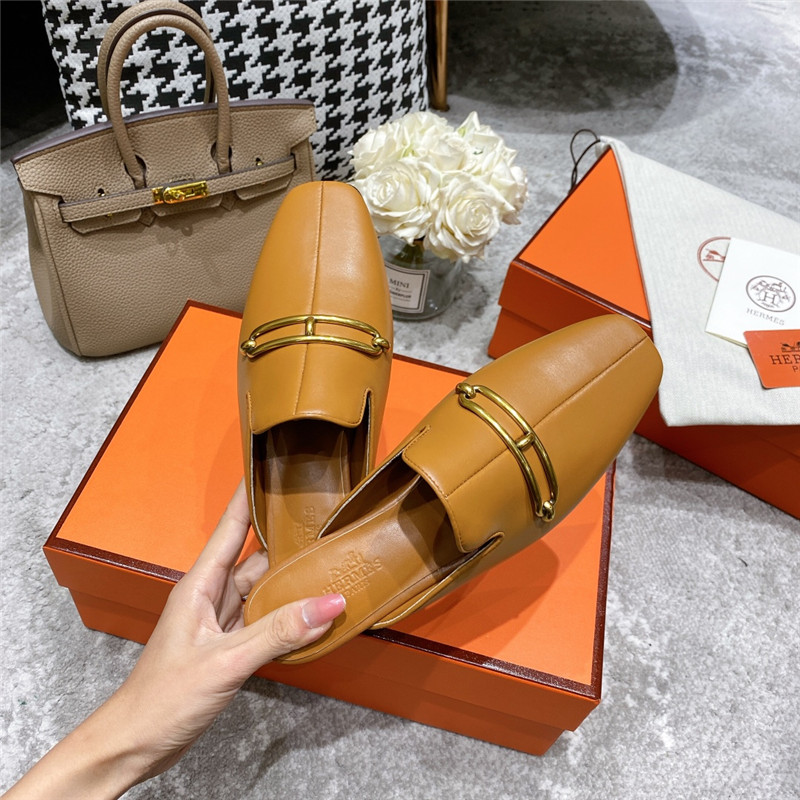 hermes muller flat slippers