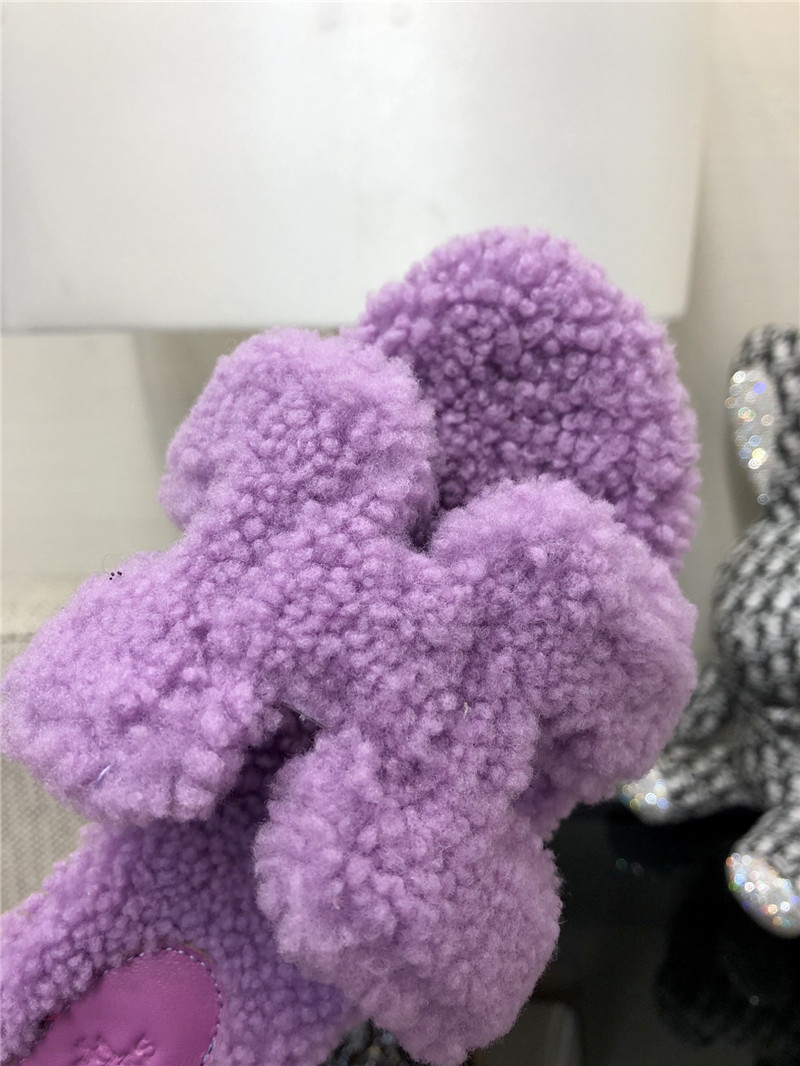 Hermès Teddy Fur Slippers