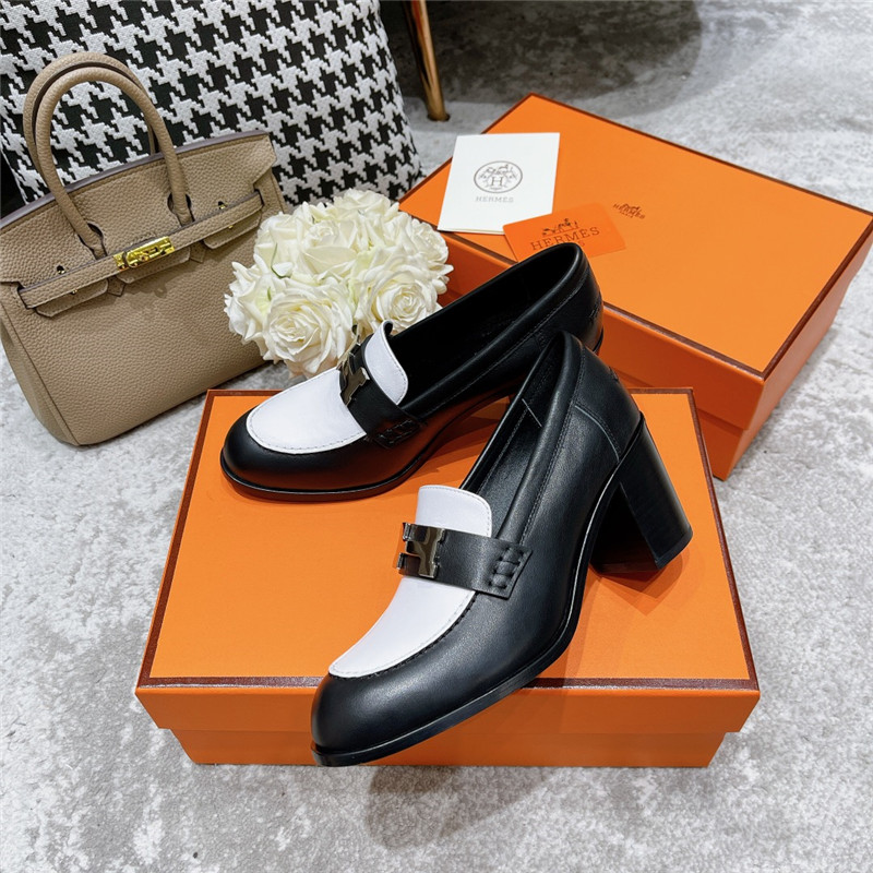 hermes dauphine mid heel mules