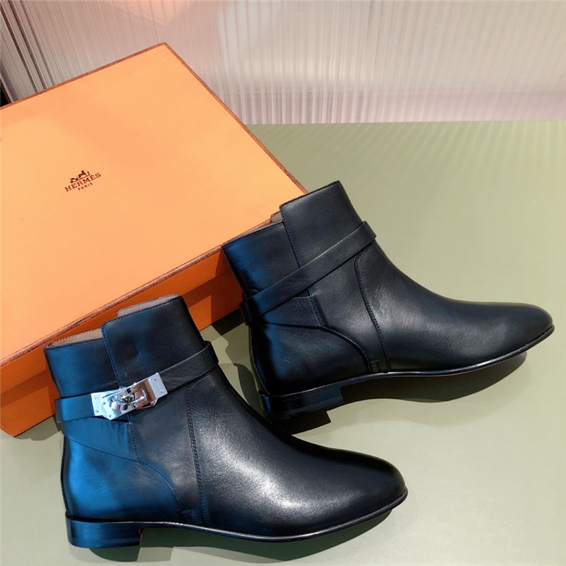 hermes kelly buckle ankle boots