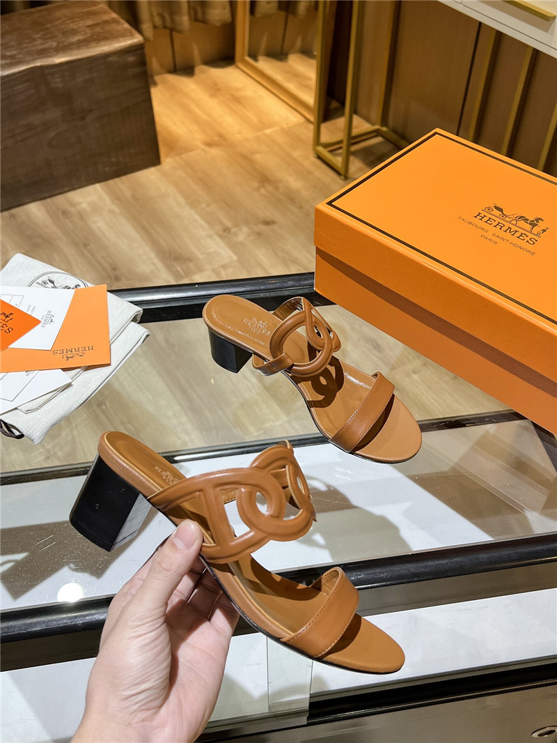 Hermes Sandals Dupe chunky heel sandals