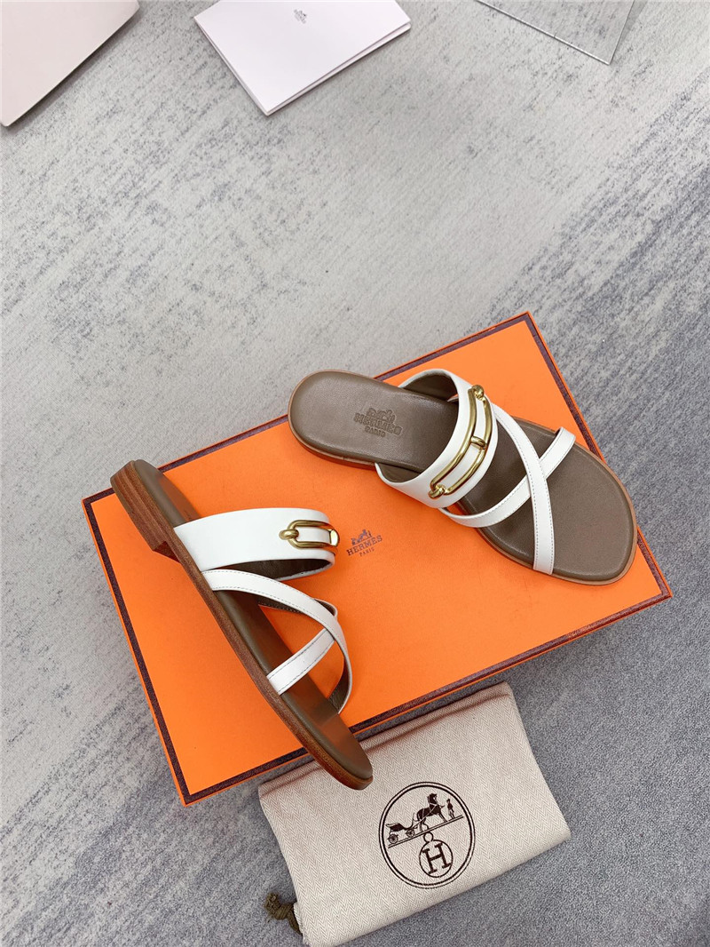 hermes flat slippers