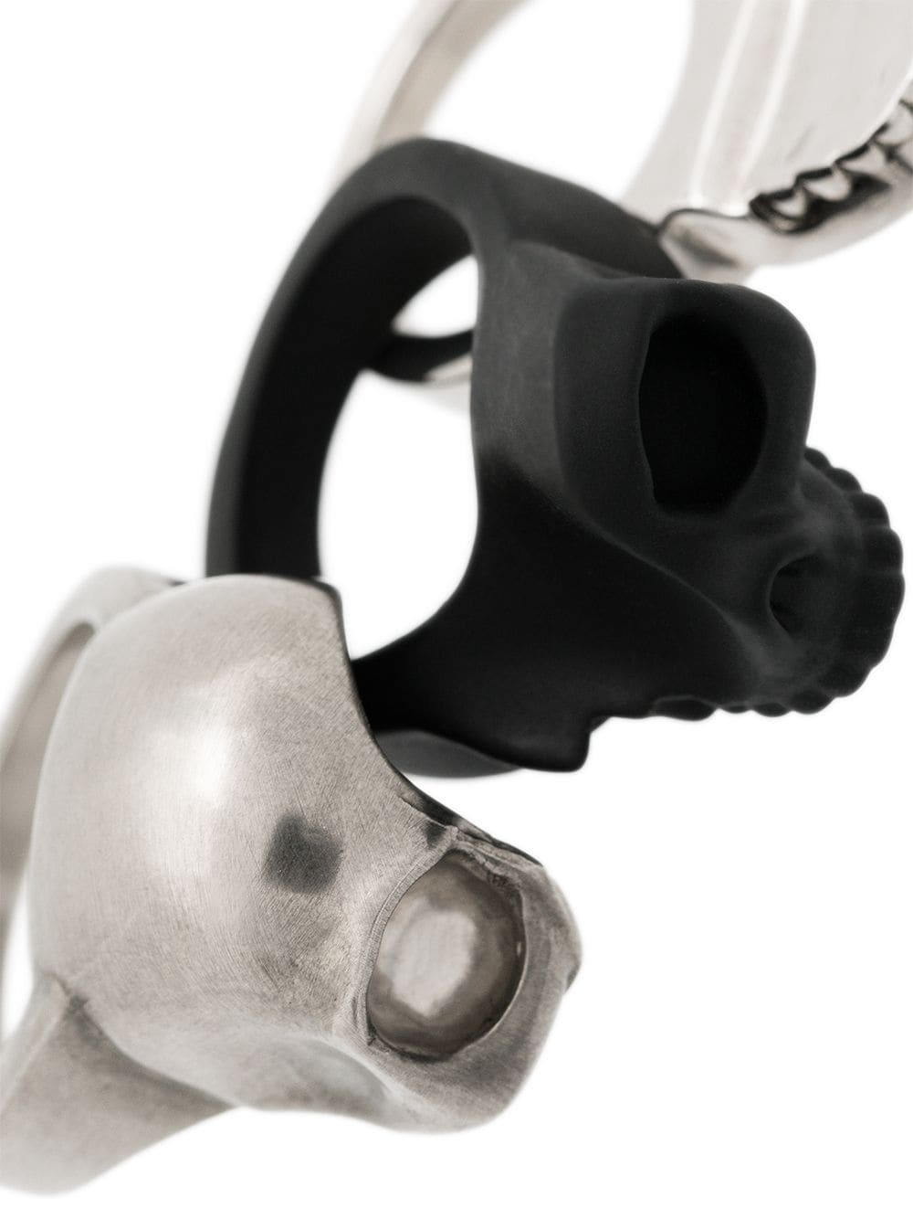 Alexander Mcqueen Dupes three-piece Skull motif ring