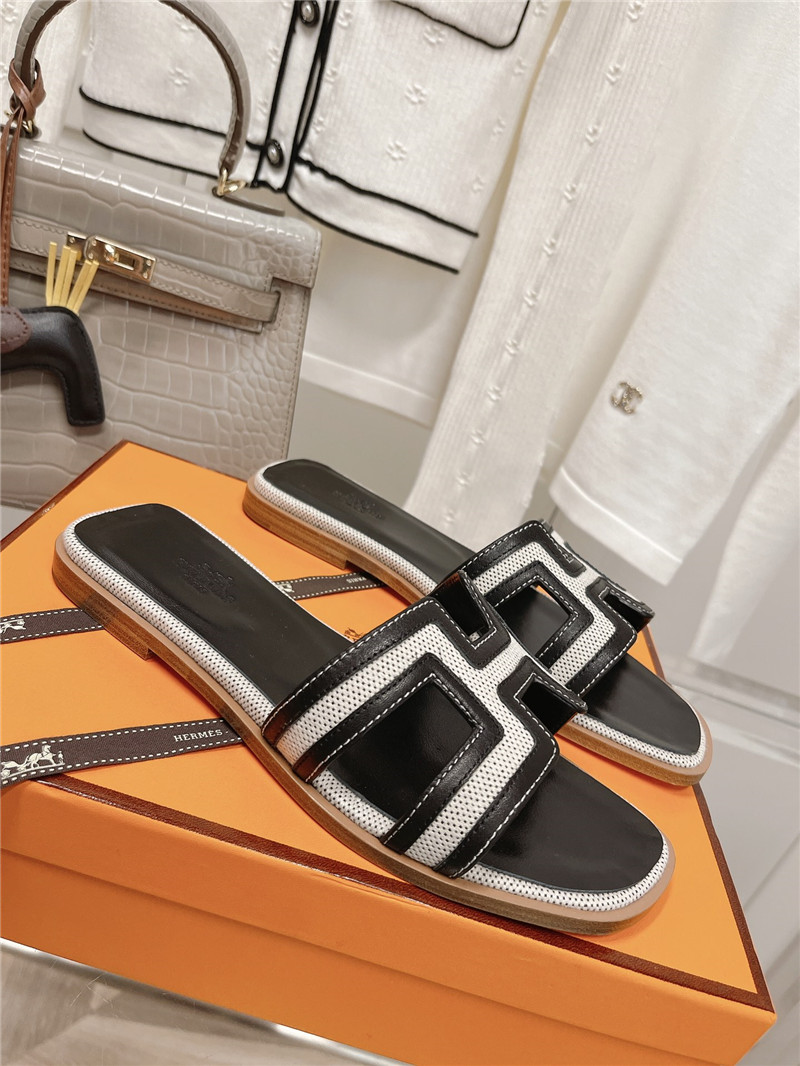 hermes flat sandals slippers