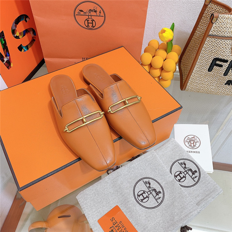 hermes flat slippers