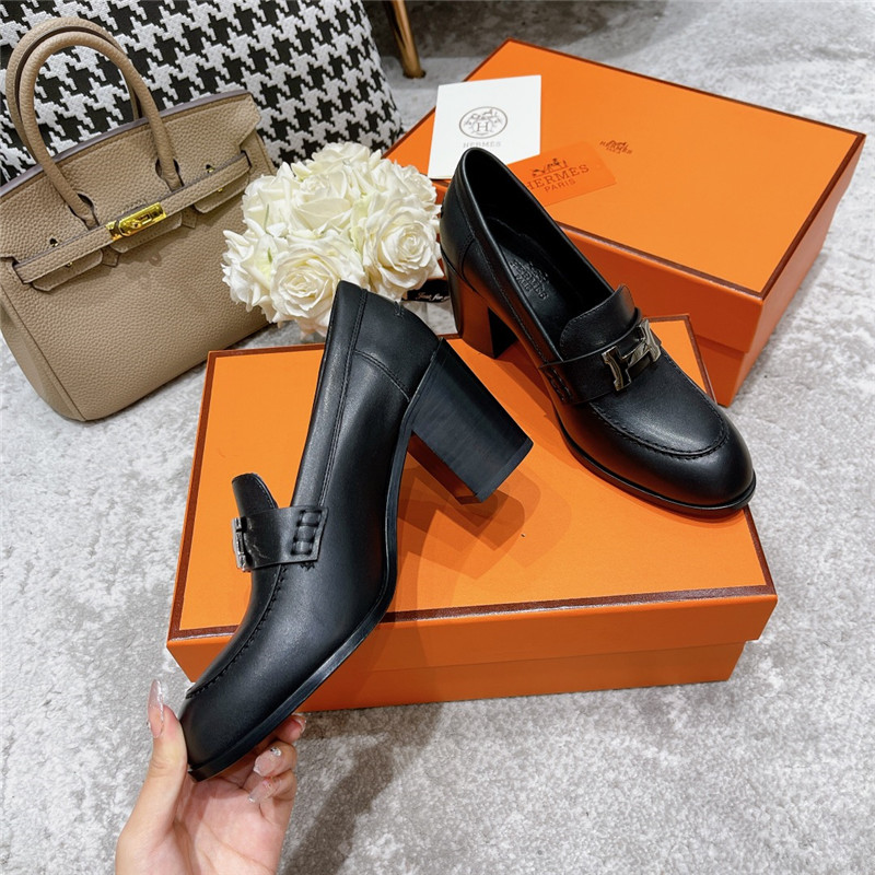hermes dauphine mid heel mules