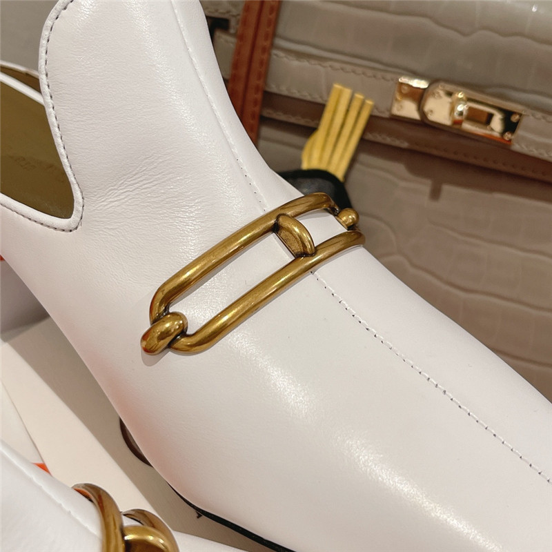 hermes muller chunky heel slippers