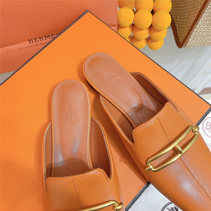 hermes flat slippers