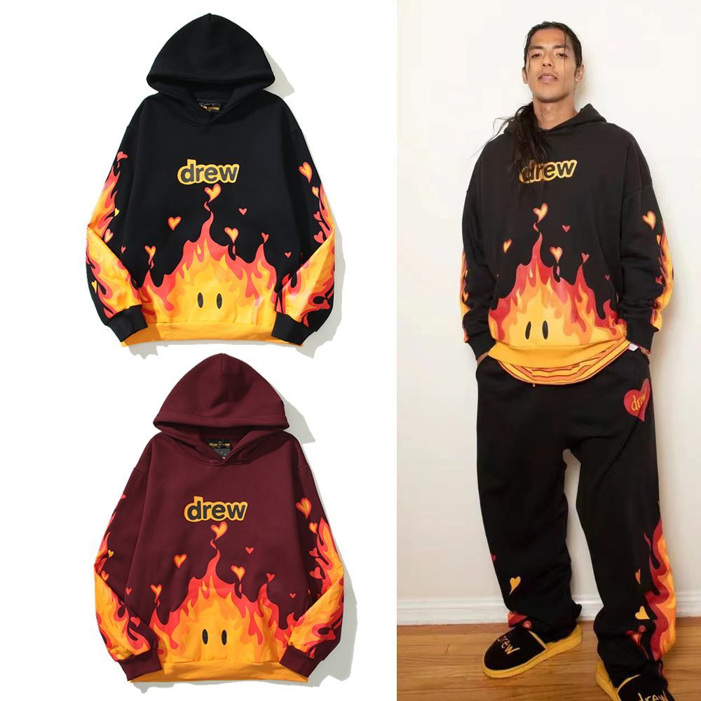 Drew House Fire Hoodie Black