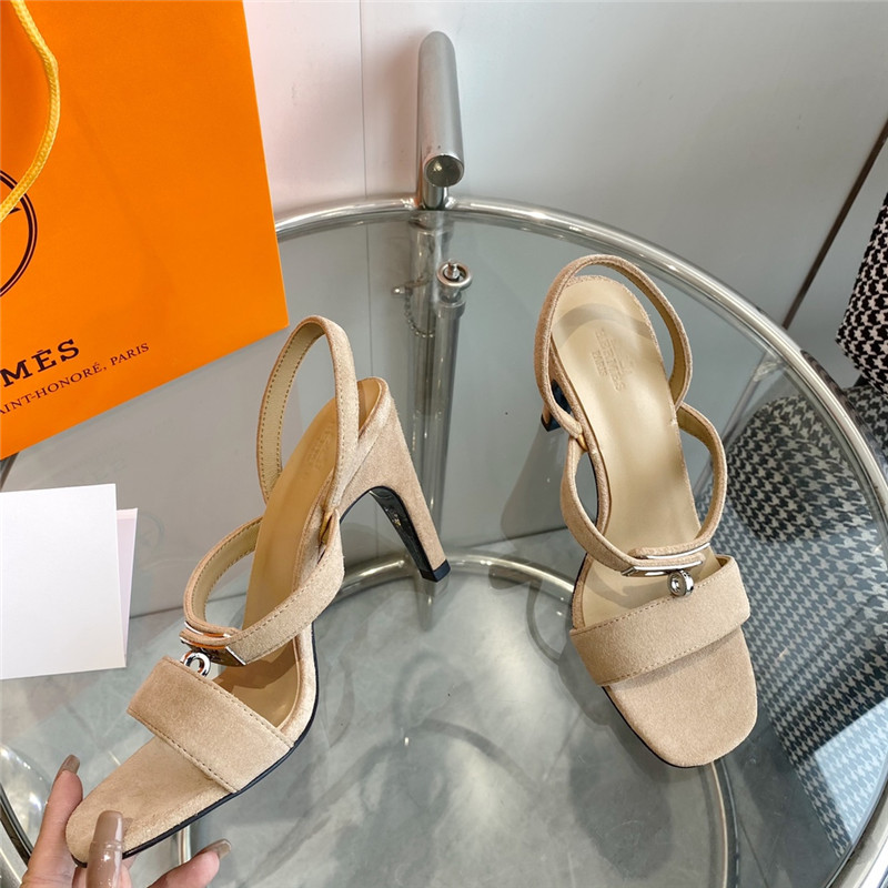 Hermès Glamor Kelly buckle high-heeled sandals