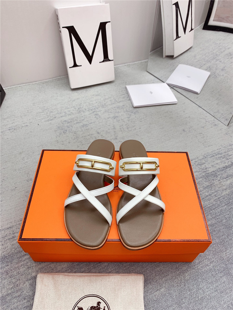 hermes flat slippers