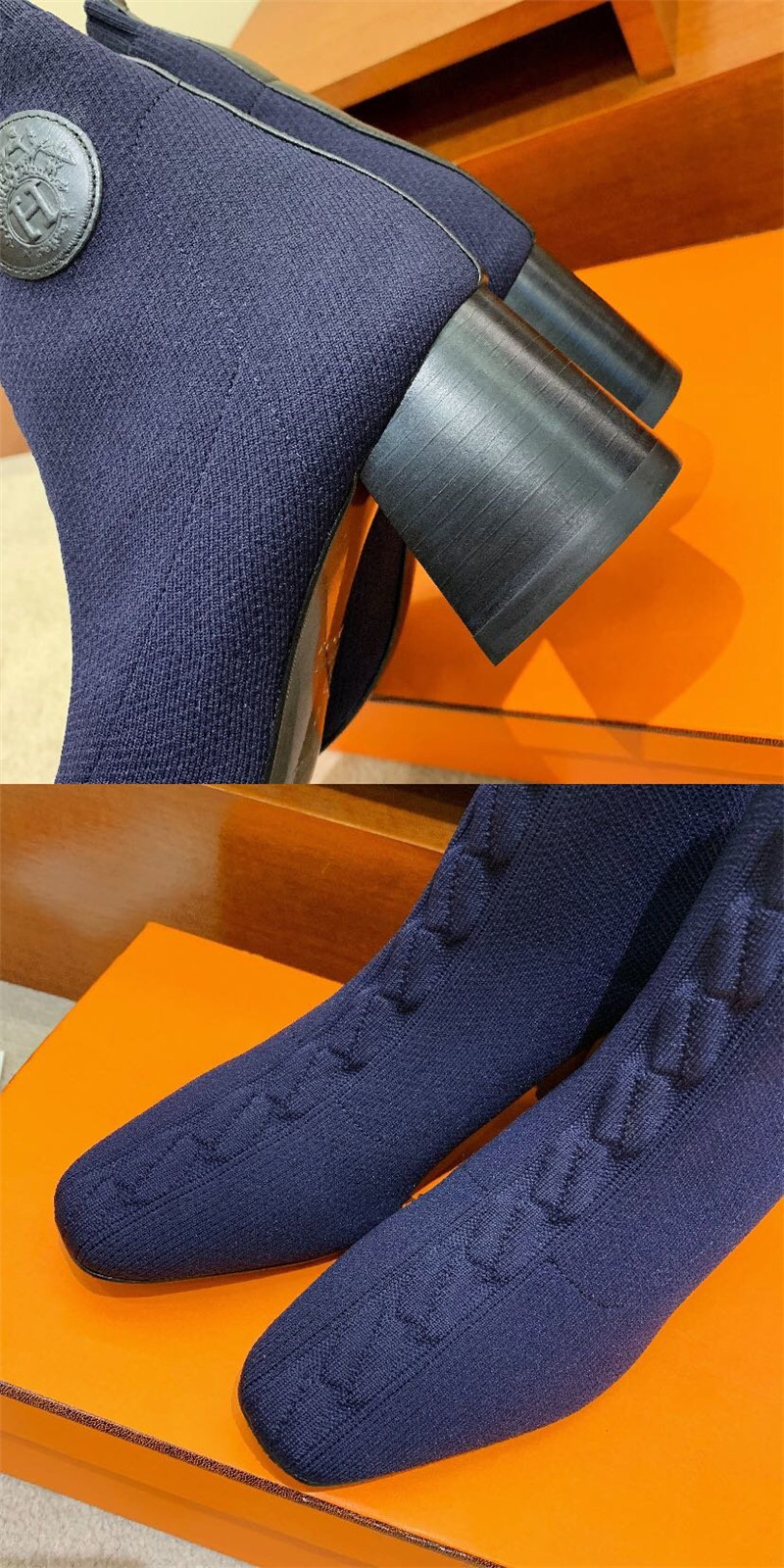Hermes Birkin Replica Volver 60 ankle boot in blue
